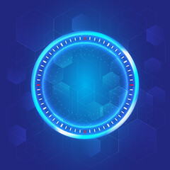 Modern and futuristic Artificial intelligence design background vector