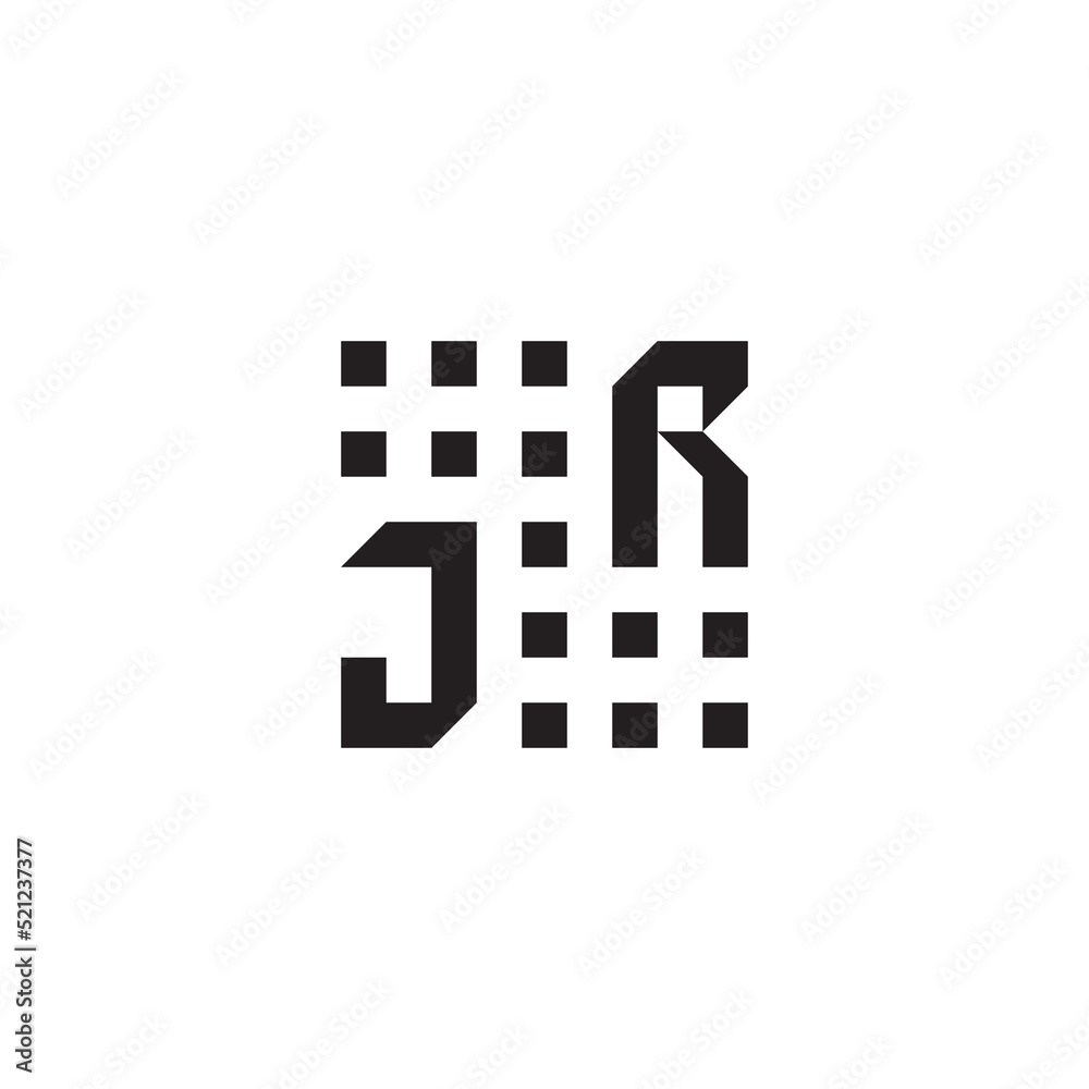 Wall mural JR street style initial concept logo monogram which is good for digital branding or print