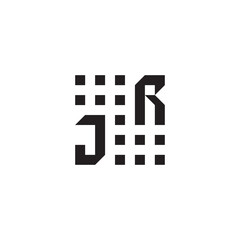 JR street style initial concept logo monogram which is good for digital branding or print