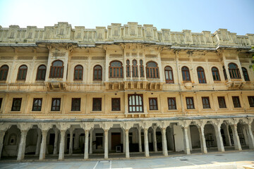 Obraz premium Udaipur Palace Inner Side View Very Beautiful Queens Accommodation Tourist Place Udaipur Rajasthan