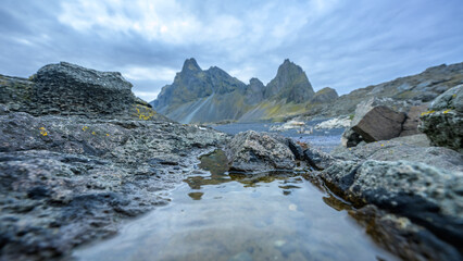Vestrahorn is the most famous black sand beach in Iceland