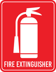 fire extinguisher sign vector