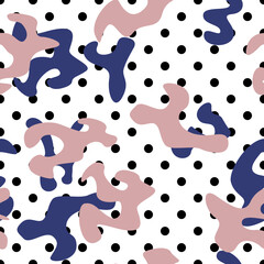 Pink and blue spots pattern