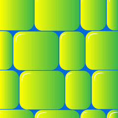 Rounded squares gradient pattern green yellow
