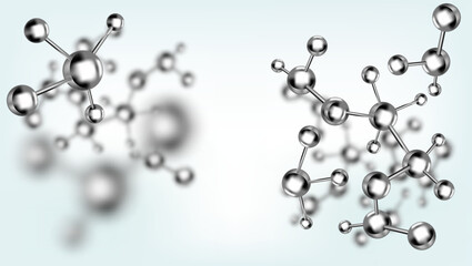 Abstract molecules design. Vector illustration.