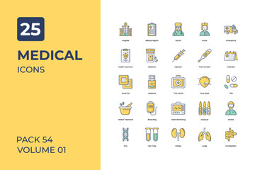 Medical icons collection. Set contains such Icons as bandge, hospital, medical, and more