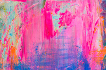 Macro of Multi Colored Paint Abstract