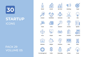 Startup icons collection. Set contains such Icons as rocket, startup rocket, launch, and more