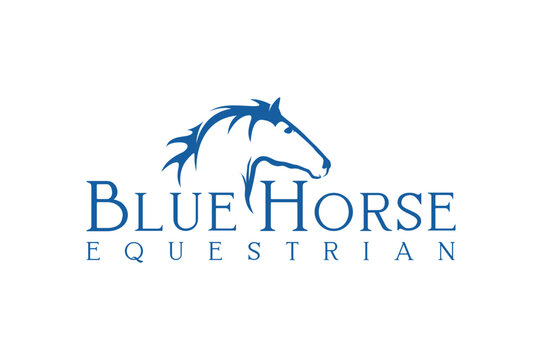 Horse ranch logo design equestrian icon symbol silhouette animal illustration