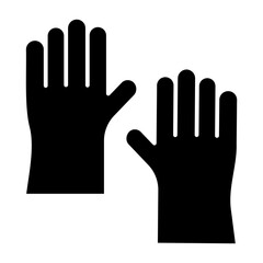 Obraz premium rubber gloves glyph icon