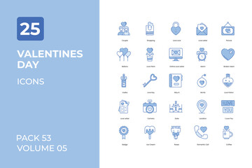 valentine day icons collection. Set contains such Icons as love, valentine, love marriage, and more