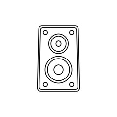 Sound speaker icon in line style icon, isolated on white background