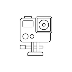 Action Camera icon in line style icon, isolated on white background