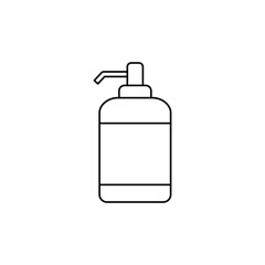 Liquid hand soap icon in line style icon, isolated on white background