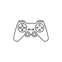 gamepad,  joystick icon in line style icon, isolated on white background