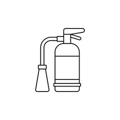 extinguisher icon in line style icon, isolated on white background