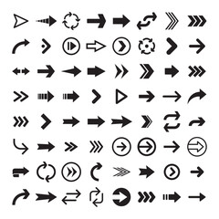 Arrows collection. Set of arrow pictogram icons. Arrowhead symbols.