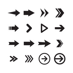 Arrows icon collections. Set of arrow vectors. Arrowheads shapes.