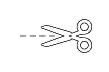 Scissor line icon