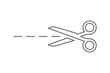 Scissor line icon