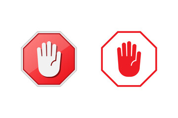 Stop sign icon vector design