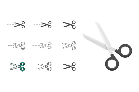 Scissor sign icon vector design collection