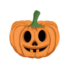 Funny Halloween Pumpkin Vector Illustration