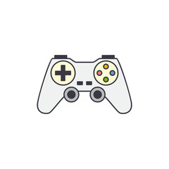 gamepad,  joystick icon in color, isolated on white background 