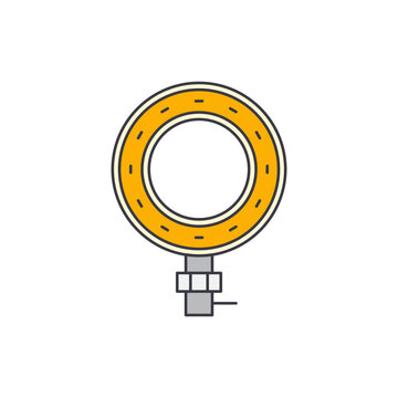 recommend clip art: Ring light icon in color, isolated on white background 