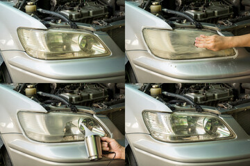 Headlight Lens Polish Restorer, Car maintenance service.