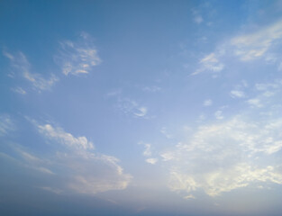 Beautiful sunset scenery view of dark stormy clouds in sky, nature photography