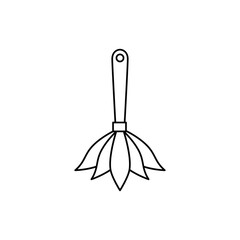 feather duster icon in line style icon, isolated on white background