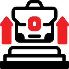 Career Red Glyph icon vector design and illustration template