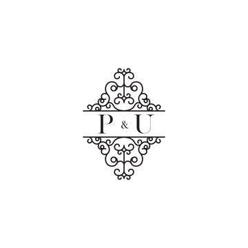recommend clip art: PU line wedding concept initial logo which is good for digital branding or print