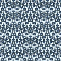 Circle Seamless pattern. Blue carp fish scales pattern illustration Japanese. Boys' Festival. Koinobori. Seamless fish scales pattern. Neutral Print.