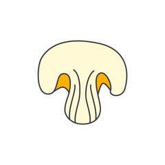 Cremini icon in color, isolated on white background 