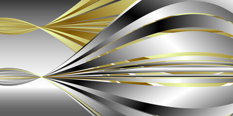 Abstract silver gold background vector