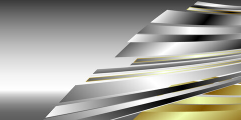 Abstract silver gold background vector