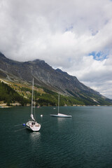 Beautiful mountain Swiss lake