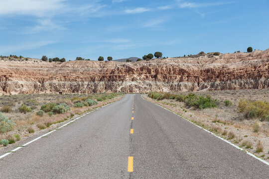 Scenic Road in the desert of American Nature Landscape. Cathedral Gorge State Park, Panaca, Nevada, United States of America.