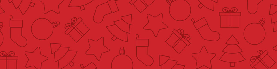Fototapeta premium red christmas banner - vector illustration