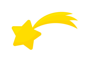 christmas shooting star, comet icon- vector illustration © chrupka