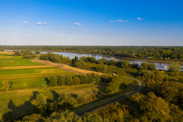 Rural Landscape in East Flanders, Belgium - Aerial View