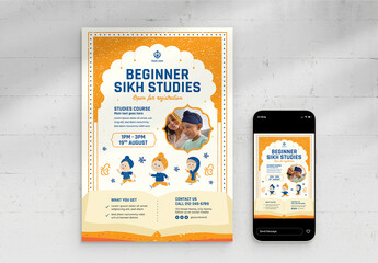 Sikh Studies Gurudwara Vaisakhi Flyer Poster Layout