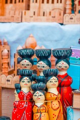 Little terakota dolls in Bangladesh  - obrazy, fototapety, plakaty