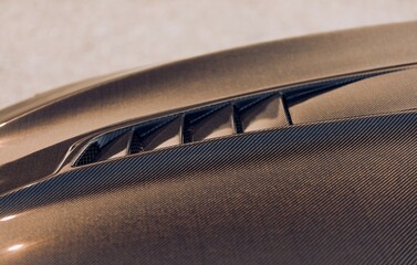 Carbon fiber car hood with hood vents