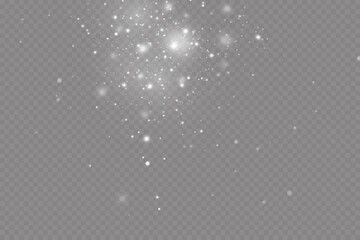 Snow and wind on a transparent background. Winter and snow.Vector