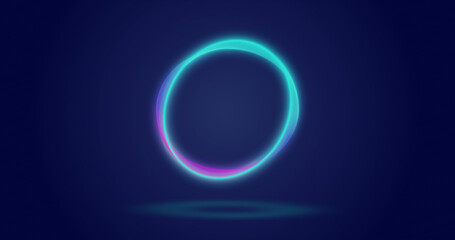 Image of processing circle over navy background