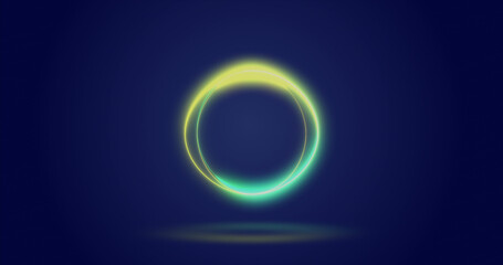 Image of processing circle over navy background