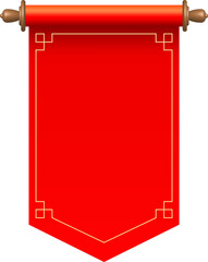 Red ancient scroll clip art